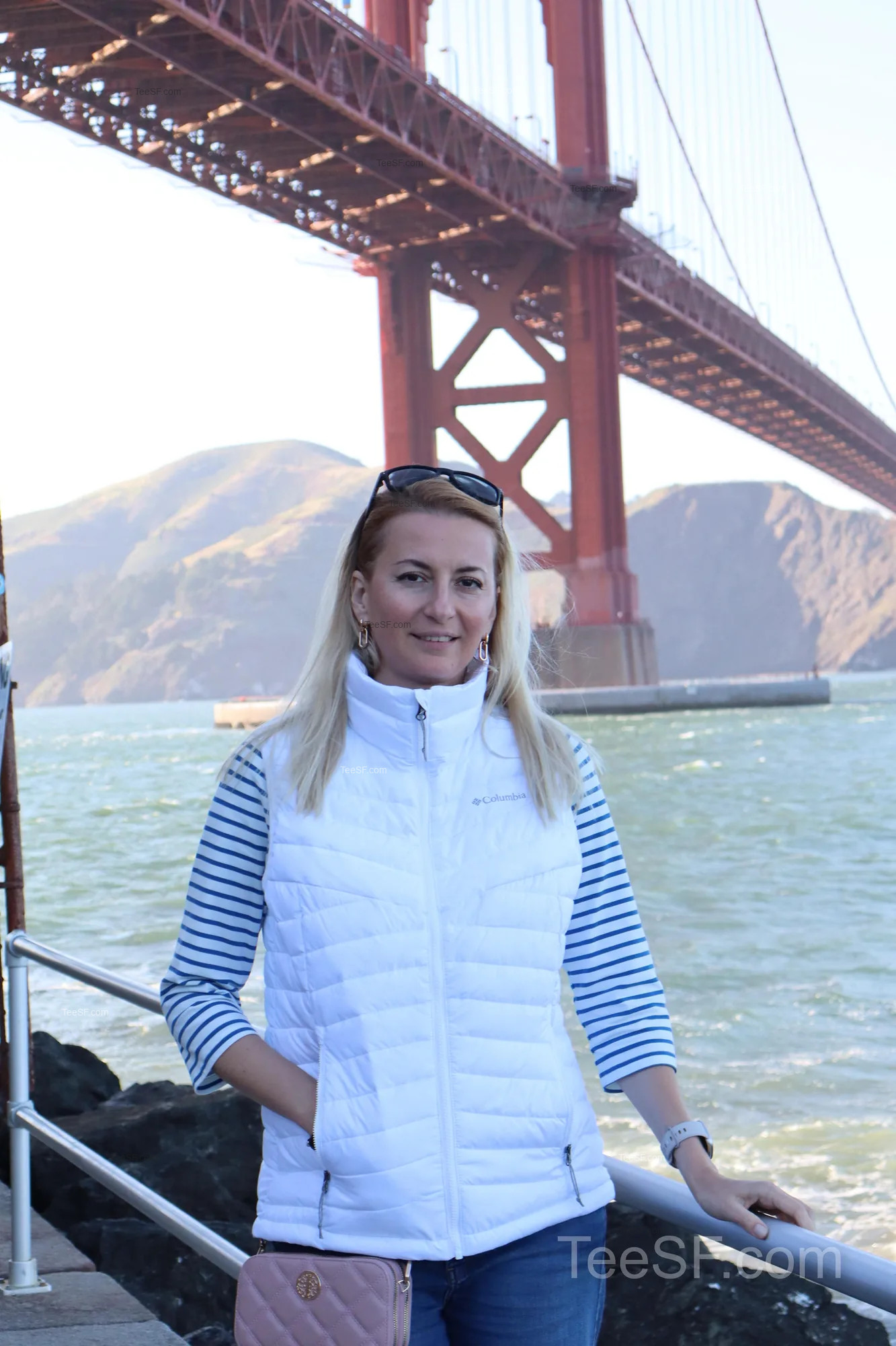 golden Gate Bridge Waterfront Portrait during a Stripe Sessions 2026 visit in San Francisco.